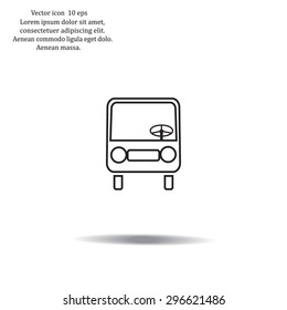Bus icon, vector illustration. Flat design style