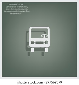 Bus icon, vector illustration. Flat design style