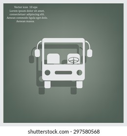 Bus icon, vector illustration. Flat design style