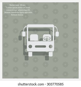 Bus icon, vector illustration. Flat design style