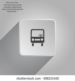 Bus icon, vector illustration. Flat design style