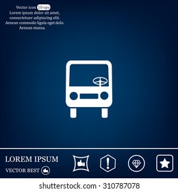 Bus icon, vector illustration. Flat design style