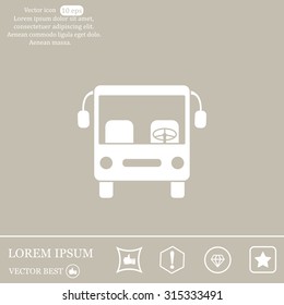 Bus icon, vector illustration. Flat design style