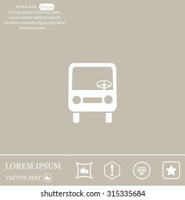 Bus icon, vector illustration. Flat design style