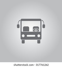 Bus icon, vector illustration. Flat design style