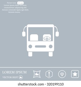 Bus icon, vector illustration. Flat design style