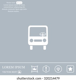 Bus icon, vector illustration. Flat design style