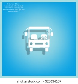 Bus icon, vector illustration. Flat design style