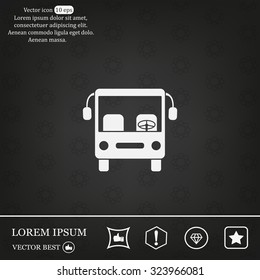 Bus icon, vector illustration. Flat design style