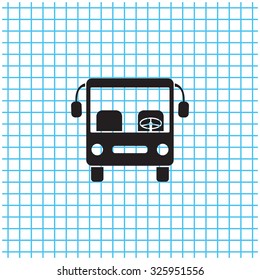 Bus icon, vector illustration. Flat design style