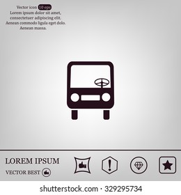 Bus icon, vector illustration. Flat design style