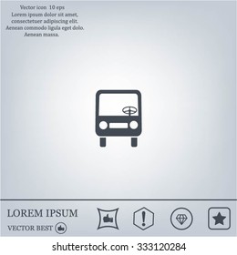 Bus icon, vector illustration. Flat design style