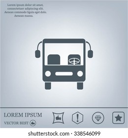 Bus icon, vector illustration. Flat design style