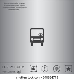 Bus icon, vector illustration. Flat design style