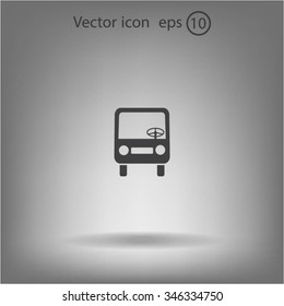 Bus icon, vector illustration. Flat design style