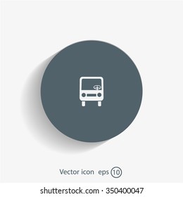 Bus icon, vector illustration. Flat design style