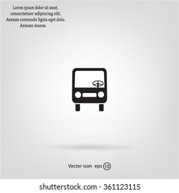 Bus icon, vector illustration. Flat design style