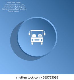 Bus icon, vector illustration. Flat design style