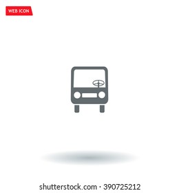 Bus icon, vector illustration. Flat design style