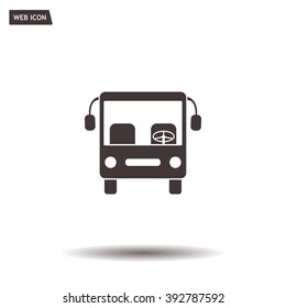 Bus icon, vector illustration. Flat design style