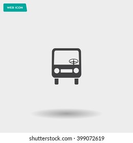 Bus icon, vector illustration. Flat design style