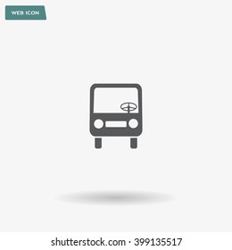 Bus icon, vector illustration. Flat design style