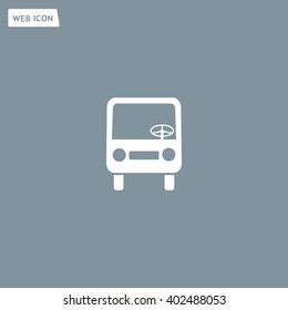 Bus icon, vector illustration. Flat design style
