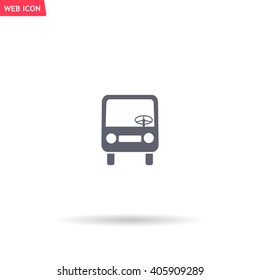 Bus icon, vector illustration. Flat design style