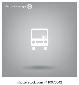 Bus icon, vector illustration. Flat design style