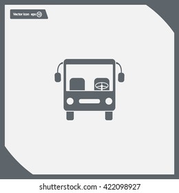 Bus icon, vector illustration. Flat design style