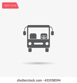 Bus icon, vector illustration. Flat design style
