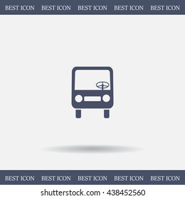 Bus icon, vector illustration. Flat design style