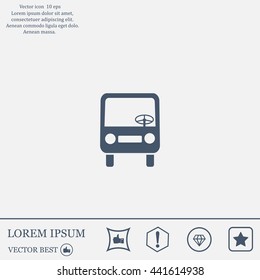 Bus icon, vector illustration. Flat design style