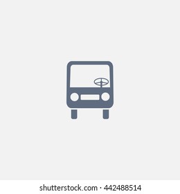 Bus icon, vector illustration. Flat design style