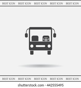 Bus icon, vector illustration. Flat design style