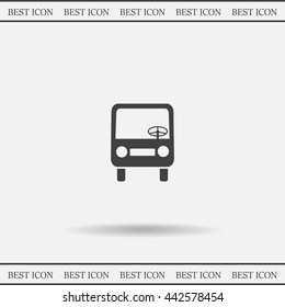 Bus icon, vector illustration. Flat design style