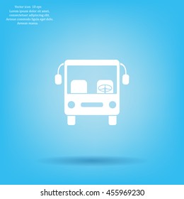 Bus icon, vector illustration. Flat design style