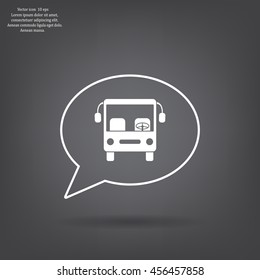 Bus icon, vector illustration. Flat design style