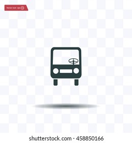 Bus icon, vector illustration. Flat design style