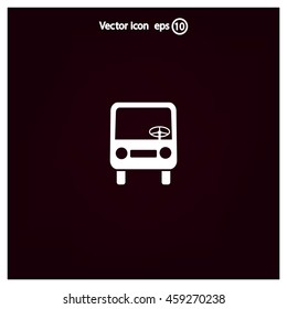 Bus icon, vector illustration. Flat design style
