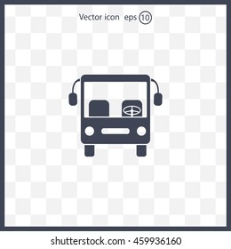 Bus icon, vector illustration. Flat design style