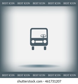 Bus icon, vector illustration. Flat design style