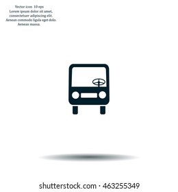 Bus icon, vector illustration. Flat design style