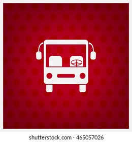 Bus icon, vector illustration. Flat design style