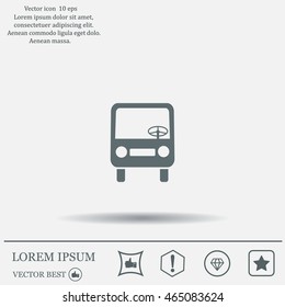 Bus icon, vector illustration. Flat design style