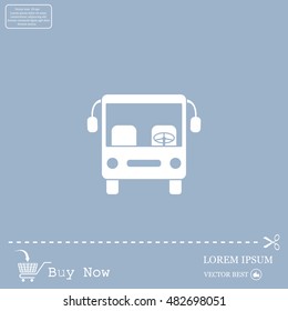Bus icon, vector illustration. Flat design style