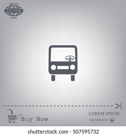 Bus icon, vector illustration. Flat design style