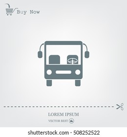 Bus icon, vector illustration. Flat design style