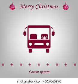 Bus icon, vector illustration. Flat design style