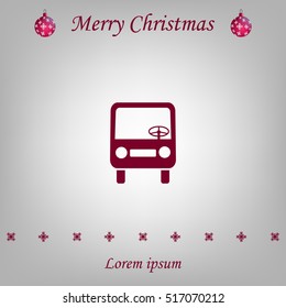 Bus icon, vector illustration. Flat design style